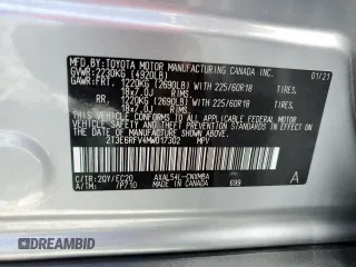 2021 Toyota RAV4 Hybrid XSE with VIN 2T3E6RFV4MW017302, listed as a Copart auction lot 57397275 with 15,544 mi miles and Salvage title. Bid and sale history available at DreamBid. Image 13.