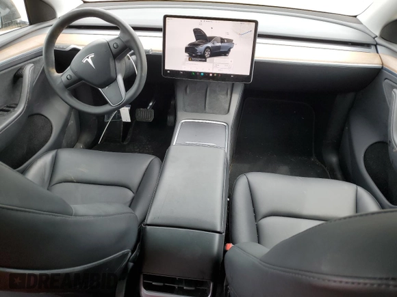2024 Tesla Model Y Long Range с VIN 7SAYGDEE8RA243340, выставлен на аукционе Copart как лот 60527745 с пробегом 17 307 миль миль и Списание • Salvage title. История ставок и продаж доступна на DreamBid. Изображение 8.