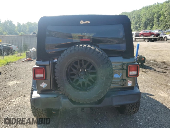 2018 Jeep Wrangler Unlimited Sport with VIN 1C4HJXDG4JW120883, listed as a Copart auction lot 62215845 with 58,632 mi miles and Salvage title. Bid and sale history available at DreamBid. Image 6.
