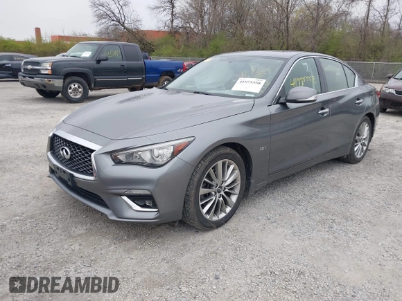 2018 Infiniti Q50 3.0t LUXE with VIN JN1EV7AR5JM441925, listed as a IAAI auction lot 41975558 with 139,243 mi miles. Bid and sale history available at carsss.com. Image 19.