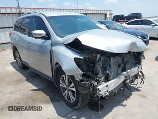 2017 Nissan Pathfinder SV with VIN 5N1DR2MM0HC609840, listed as a IAAI auction lot 42297249 with 143,273 mi miles and . Bid and sale history available at DreamBid. Image 1.