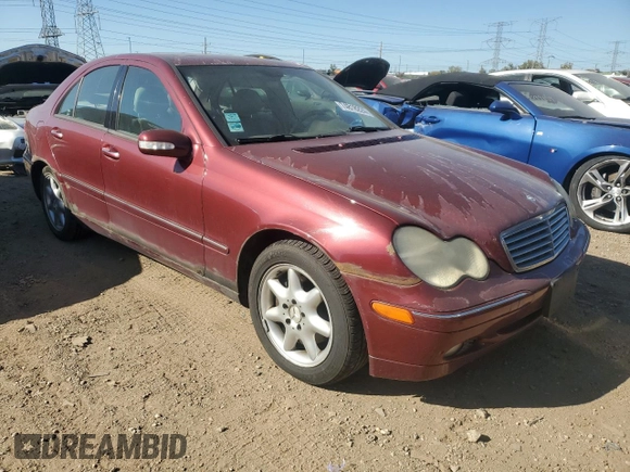 2002 Mercedes-Benz C 230/260/280/320 with VIN WDBRF64J02F197634, listed as a Copart auction lot 74818224 with 169,289 mi miles and Salvage Title. Bid and sale history available at DreamBid. Image 4.