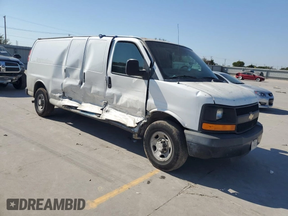 2014 Chevrolet Express Cargo Van with VIN 1GCWGGBA8E1197909, listed as a Copart auction lot 74050564 with 0 mi miles and Salvage Title. Bid and sale history available at carsss.com. Image 4.