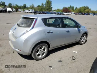 2012 Nissan LEAF SL with VIN JN1AZ0CP0CT025182, listed as a Copart auction lot 53716635 with 86,309 mi miles and Clean Title. Bid and sale history available at carsss.com. Image 3.