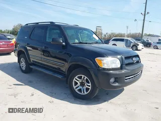 2007 Toyota Sequoia SR5 with VIN 5TDZT34A27S295421, listed as a IAAI auction lot 41570426 with 260,809 mi miles. Bid and sale history available at carsss.com. Image 1.