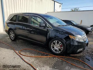 2012 Honda Odyssey EX-L with VIN 5FNRL5H67CB075837, listed as a Copart auction lot 46644975 with 166,595 mi miles and Salvage Title. Bid and sale history available at carsss.com. Image 4.