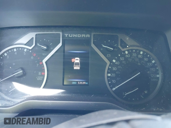 2023 Toyota Tundra SR with VIN 5TFKB5DB0PX065072, listed as a IAAI auction lot 42226348 with 53,539 mi miles and . Bid and sale history available at DreamBid. Image 7.