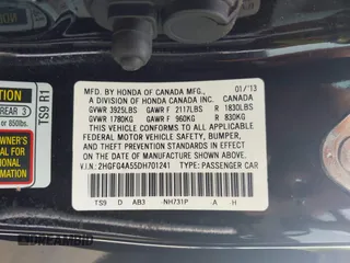 2013 Honda Civic Si with VIN 2HGFG4A55DH701241, listed as a IAAI auction lot 42434829 with Not provided miles and . Bid and sale history available at DreamBid. Image 9.