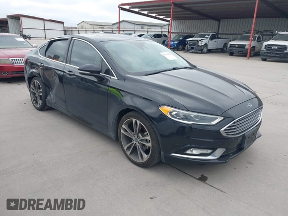 2017 Ford Fusion Titanium with VIN 3FA6P0K9XHR187444, listed as a IAAI auction lot 41753374 with 88,029 mi miles. Bid and sale history available at carsss.com. Image 1.