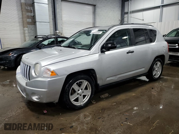 2007 Jeep Compass Sport with VIN 1J8FT47W37D123838, listed as a Copart auction lot 45653355 with 152,337 mi miles and Salvage Title. Bid and sale history available at carsss.com. Image 1.