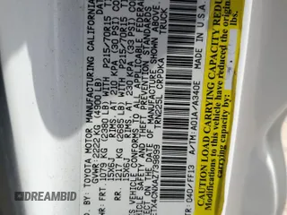 2010 Toyota Tacoma с VIN 5TETX4CNXAZ739899, выставлен на аукционе Copart как лот 58091425 с пробегом Не указан миль и Списание • Salvage title. История ставок и продаж доступна на DreamBid. Изображение 13.