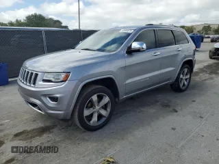 2014 Jeep Grand Cherokee Overland with VIN 1C4RJFCG1EC216154, listed as a Copart auction lot 50984675 with 91,782 mi miles and Salvage Title. Bid and sale history available at carsss.com. Image 1.