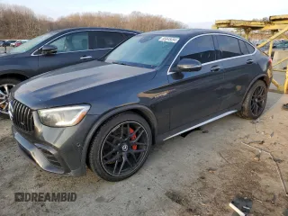 2020 Mercedes-Benz GLC with VIN WDC0J8KB5LF744831, listed as a Copart auction lot 85045494 with 43,739 mi miles and Salvage Title. Bid and sale history available at carsss.com. Image 1.