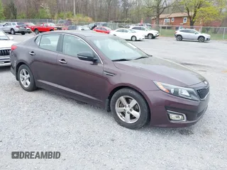 2015 Kia Optima LX with VIN 5XXGM4A76FG404790, listed as a IAAI auction lot 41931187 with 137,239 mi miles and . Bid and sale history available at DreamBid. Image 1.
