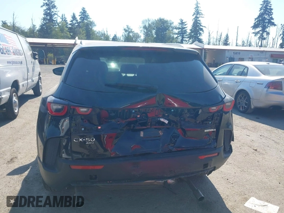 2025 Mazda CX-50 S Preferred with VIN 7MMVABBM9SN301063, listed as a IAAI auction lot 42801040 with 23,696 mi miles and . Bid and sale history available at DreamBid. Image 16.