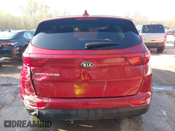 2017 Kia Sportage LX with VIN KNDPM3AC5H7121087, listed as a IAAI auction lot 41967697 with 91,175 mi miles. Bid and sale history available at carsss.com. Image 6.