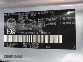 2024 Lexus RX 350h z VIN 2T2BBMCA7RC043618, wystawiony jako Copart lot #49391695 z przebiegiem 1 291 mil mil oraz Czysty tytuł • Clean title. Historia ofert i sprzedaży dostępna na DreamBid. Obrazek 14.
