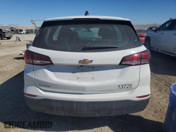 2024 Chevrolet Equinox LS with VIN 3GNAXHEG3RL271467, listed as a Copart auction lot 46287595 with 25,465 mi miles and Salvage Title. Bid and sale history available at DreamBid. Image 6.