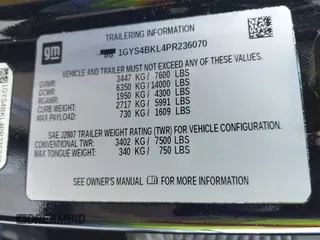 2023 Cadillac Escalade 4WD Premium Luxury with VIN 1GYS4BKL4PR236070, listed as a IAAI auction lot 41905971 with 40,382 mi miles and . Bid and sale history available at DreamBid. Image 9.