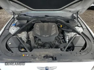 2018 Genesis G80 Sport with VIN KMHGN4JB7JU241681, listed as a Copart auction lot 49821055 with 99,833 mi miles and Salvage title. Bid and sale history available at DreamBid. Image 12.