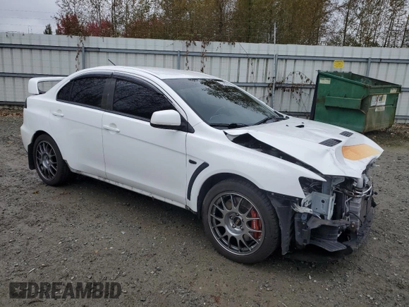 2010 Mitsubishi Lancer Evolution SE with VIN JA32W6FV3AU034052, listed as a Copart auction lot 72463644 with 44,517 mi miles and Salvage Title. Bid and sale history available at carsss.com. Image 4.