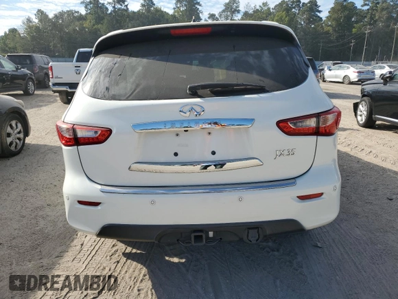 2013 Infiniti JX35 with VIN 5N1AL0MN8DC344824, listed as a Copart auction lot 74532824 with 0 mi miles and Salvage Title. Bid and sale history available at carsss.com. Image 6.