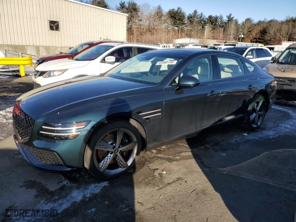 2024 Genesis G80 3.5T Sport with VIN KMTGB4SDDRU227880, listed as a Copart auction lot 45560195 with 2,827 mi miles and Salvage Title. Bid and sale history available at carsss.com. Image 1.