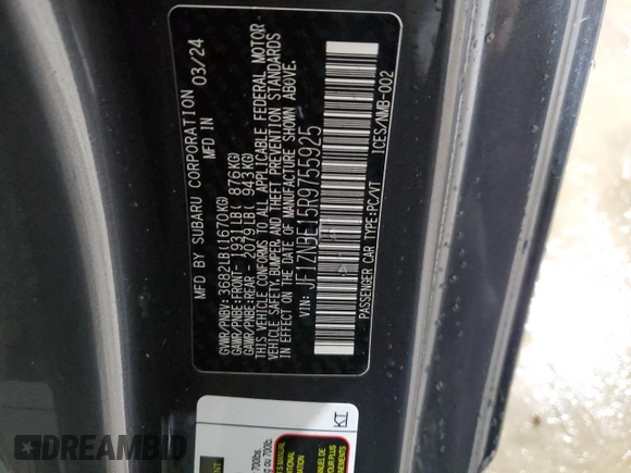 2024 Toyota GR86 Premium with VIN JF1ZNBE15R9755925, listed as a Copart auction lot 83230364 with 11,128 mi miles and Salvage Title. Bid and sale history available at carsss.com. Image 14.