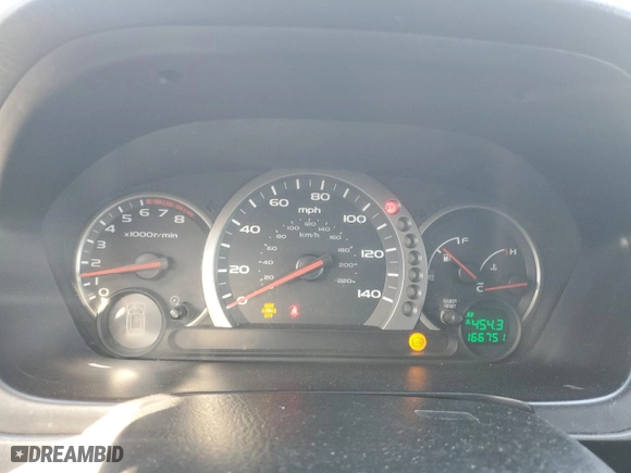 2004 Honda Pilot EX with VIN 2HKYF18514H503665, listed as a Copart auction lot 46651875 with 166,751 mi miles and Clean Title. Bid and sale history available at carsss.com. Image 9.