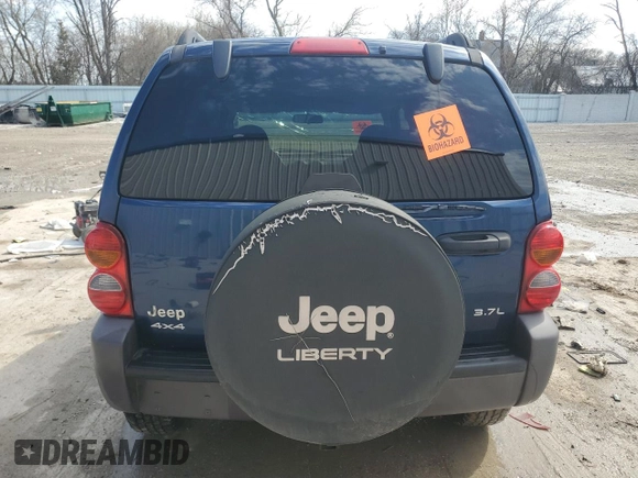 2004 Jeep Liberty Sport with VIN 1J4GL48K34W198928, listed as a Copart auction lot 54298735 with 121,641 mi miles and Non Repairable. Bid and sale history available at carsss.com. Image 6.