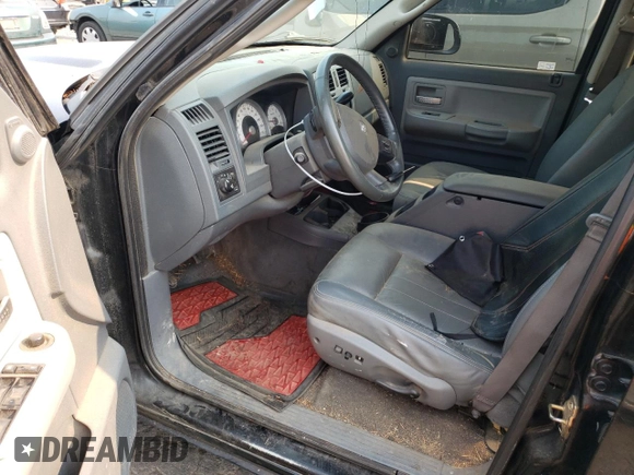 2005 Dodge Dakota Laramie with VIN 1D7HW58N65S161629, listed as a Copart auction lot 66570164 with 205,984 mi miles and Salvage Title. Bid and sale history available at DreamBid. Image 8.