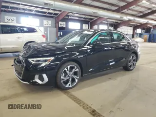 2022 Audi A3 Premium Plus with VIN WAUHUDGY5NA092795, listed as a Copart auction lot 49279285 with 33,538 mi miles and Salvage Title. Bid and sale history available at carsss.com. Image 1.