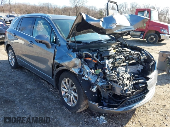 2020 Buick Envision Essence with VIN LRBFXCSA5LD100443, listed as a IAAI auction lot 41504556 with 43,858 mi miles and . Bid and sale history available at carsss.com. Image 1.