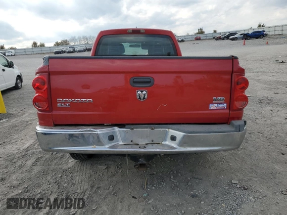 2006 Dodge Dakota SLT with VIN 1D7HW42N56S565283, listed as a Copart auction lot 77792994 with 272,398 mi miles and Salvage Title. Bid and sale history available at carsss.com. Image 6.