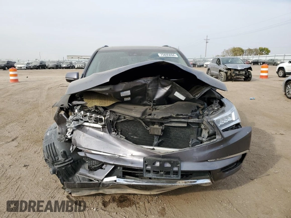 2017 Acura MDX Sport Hybrid w/Advance Pkg with VIN 5FRYD7H71HB000196, listed as a Copart auction lot 75695694 with 0 mi miles and Salvage Title. Bid and sale history available at carsss.com. Image 5.