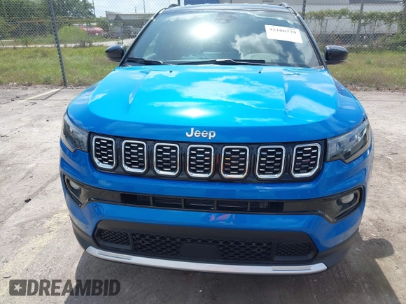 2025 Jeep Compass Limited with VIN 3C4NJDCNXST549907, listed as a IAAI auction lot 42186779 with 1,406 mi miles and . Bid and sale history available at DreamBid. Image 12.