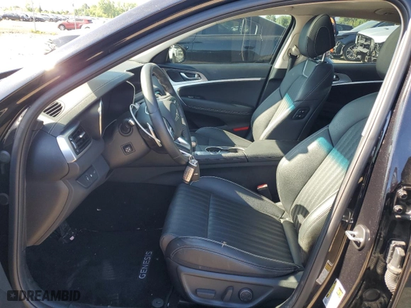 2022 Genesis G70 2.0T with VIN KMTG34TA6NU102387, listed as a Copart auction lot 57135504 with 15,769 mi miles and Salvage Title. Bid and sale history available at carsss.com. Image 7.