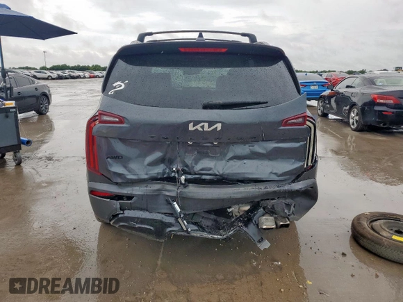 2022 Kia Telluride EX with VIN 5XYP3DHC4NG276226, listed as a Copart auction lot 60528015 with 55,306 mi miles and Salvage title. Bid and sale history available at DreamBid. Image 6.
