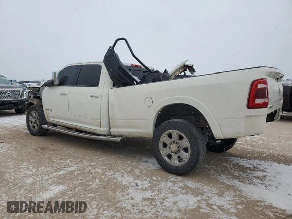 2021 Ram 3500 Laramie with VIN 3C63R3JL8MG622643, listed as a Copart auction lot 45374615 with 110,378 mi miles and Salvage Title. Bid and sale history available at carsss.com. Image 2.