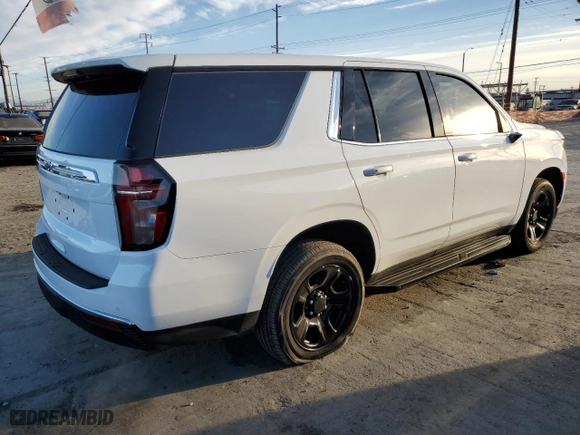 2022 Chevrolet Tahoe Commercial with VIN 1GNSCLED2NR239296, listed as a Copart auction lot 77157934 with 5,344 mi miles and Salvage Title. Bid and sale history available at carsss.com. Image 3.