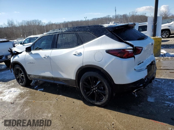 2022 Chevrolet Blazer RS with VIN 3GNKBKRS1NS152170, listed as a Copart auction lot 45322235 with 30,025 mi miles and Salvage title. Bid and sale history available at DreamBid. Image 2.