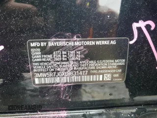 2020 BMW 3 Series 330i xDrive with VIN 3MW5R7J0XL8B31477, listed as a Copart auction lot 56384515 with 40,539 mi miles and Salvage title. Bid and sale history available at DreamBid. Image 12.