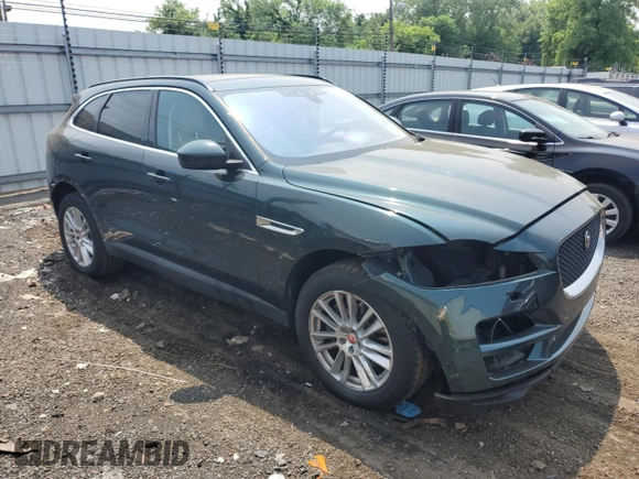 2017 Jaguar F-Pace 35t Prestige with VIN SADCK2BV5HA885091, listed as a Copart auction lot 59938185 with 70,648 mi miles and Salvage title. Bid and sale history available at DreamBid. Image 4.