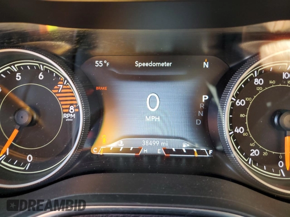 2019 Jeep Cherokee Limited with VIN 1C4PJMDX2KD283474, listed as a Copart auction lot 52799845 with 38,499 mi miles and Salvage Title. Bid and sale history available at carsss.com. Image 9.