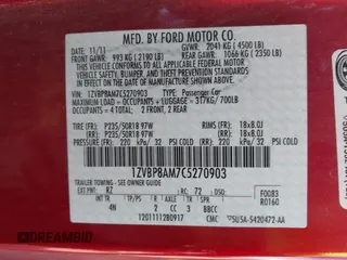 2012 Ford Mustang V6 Premium with VIN 1ZVBP8AM7C5270903, listed as a IAAI auction lot 41631200 with 171,138 mi miles. Bid and sale history available at carsss.com. Image 9.