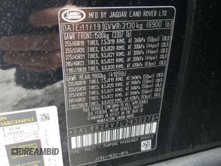 2020 Land Rover Discovery HSE with VIN SALRR2RV7L2430276, listed as a Copart auction lot 57034184 with 38,556 mi miles and Salvage Title. Bid and sale history available at carsss.com. Image 13.