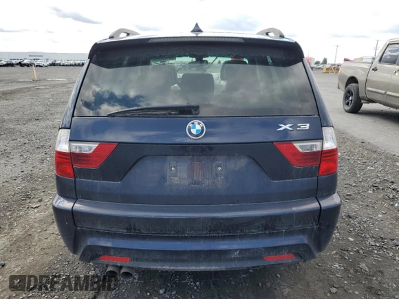 2008 BMW X3 3.0si with VIN WBXPC93458WJ10403, listed as a Copart auction lot 55176635 with Not Provided miles and Salvage Title. Bid and sale history available at DreamBid. Image 6.