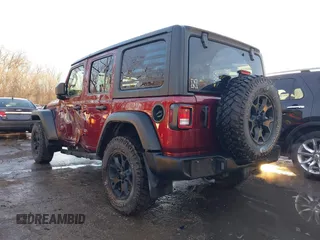 2022 Jeep Wrangler Unlimited Sport with VIN 1C4HJXDG1NW106171, listed as a IAAI auction lot 41357206 with 36,932 mi miles and . Bid and sale history available at DreamBid. Image 3.