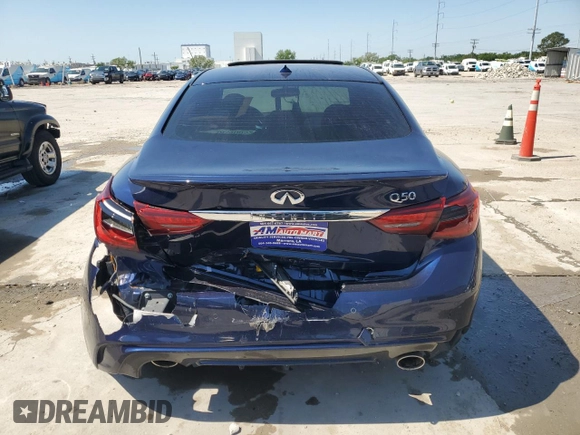 2021 Infiniti Q50 Signature Edition z VIN JN1EV7CP0MM705150, wystawiony jako Copart lot #46897655 z przebiegiem 23 688 mil mil oraz Czysty tytuł • Clean title. Historia ofert i sprzedaży dostępna na DreamBid. Obrazek 6.