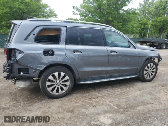 2019 Mercedes-Benz GLS 450 with VIN 4JGDF6EE2KB229497, listed as a Copart auction lot 54791425 with 101,564 mi miles and Salvage title. Bid and sale history available at DreamBid. Image 3.